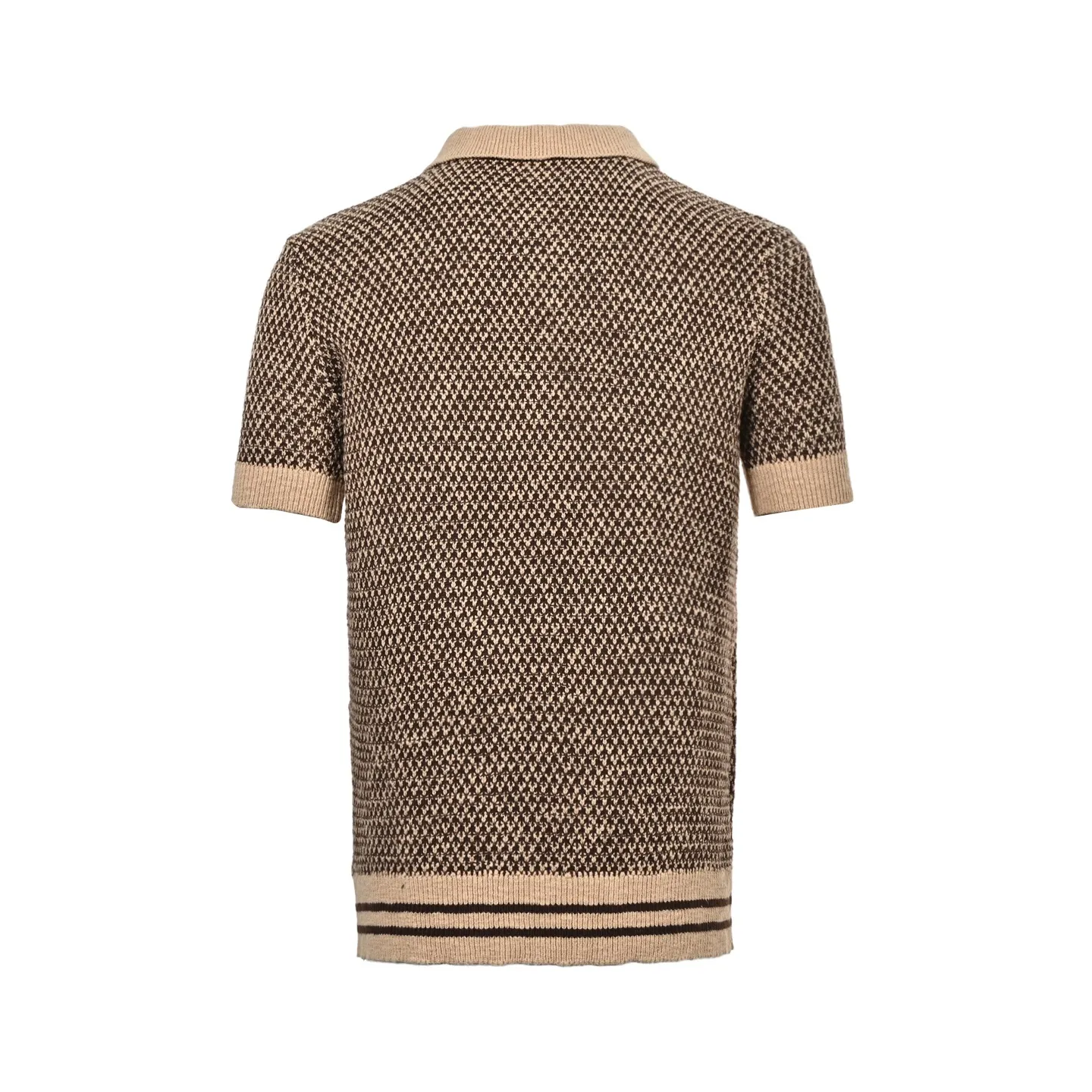 Louis Vuitton/Louis Vuitton leather brand badge mesh knitted Polo short-sleeved shirt